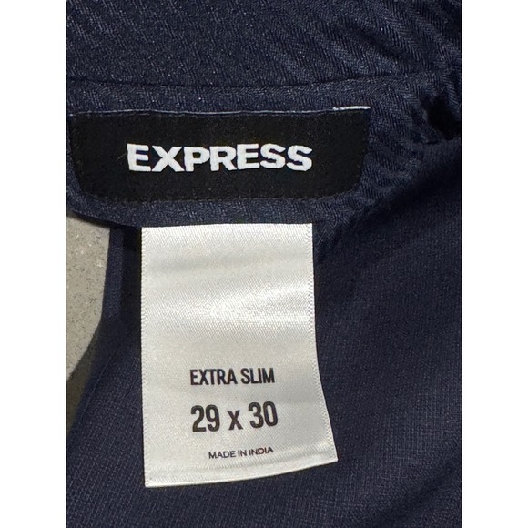 Express Mens Extra Slim Fit Dress Pants Navy Blue Size 29 x 30 - Picture 4 of 6